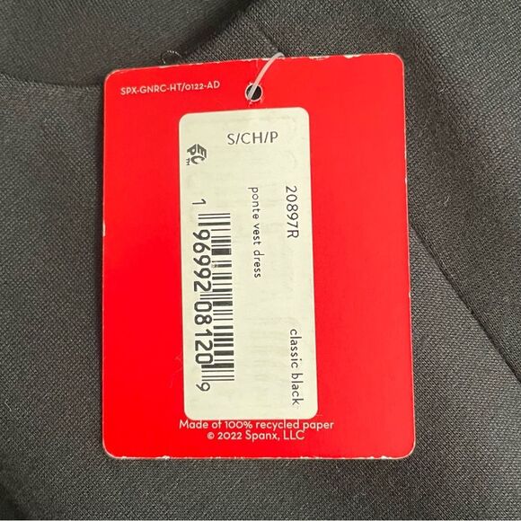 NWT Spanx The Perfect Vest Dress in Classic Black Size Small Classic Career New - Picture 10 of 13